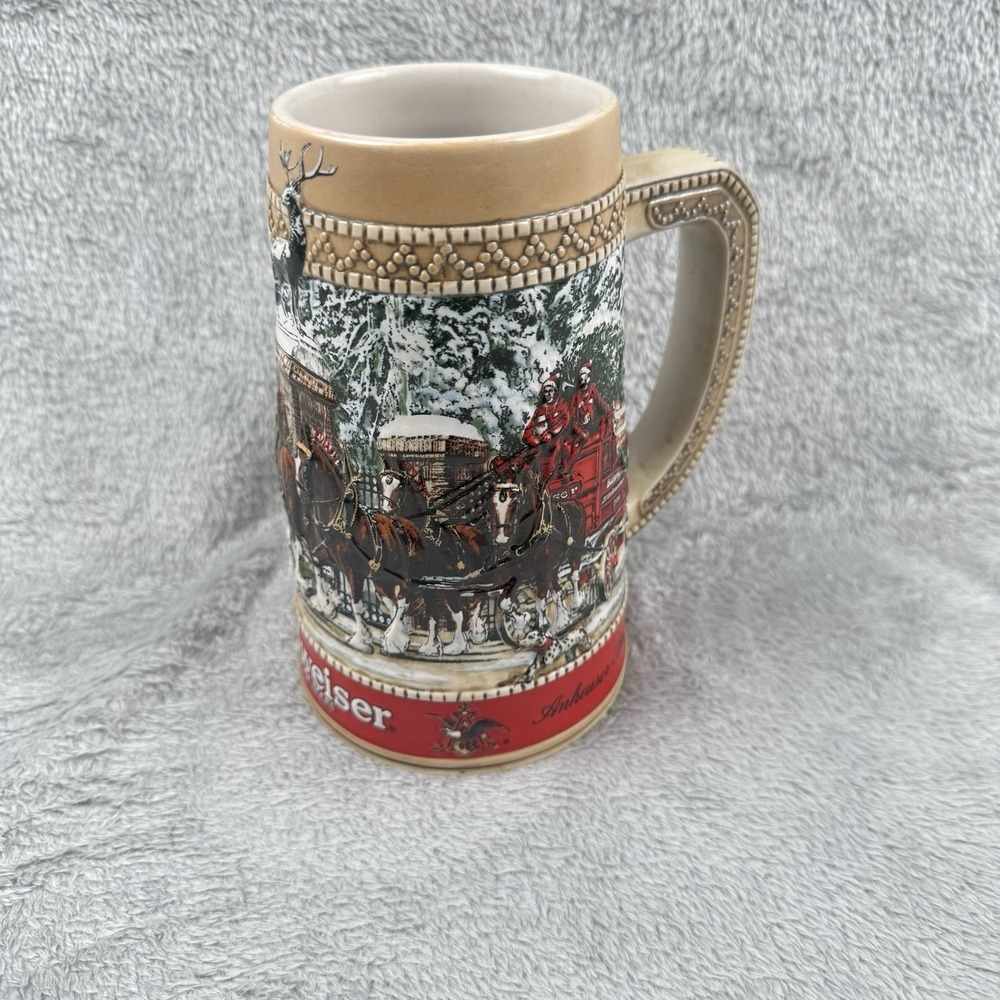 Anheuser Busch Inc Budweiser King of Beers Stein C Series Holiday Vintage